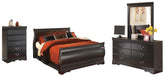 J&M Furniture - Ashley Furniture - Huey Vineyard Queen Sleigh Bed with Dresser, Mirror and Chest of Drawers - Queen Sleigh Bed with Dresser, Mirror and Chest of Drawers - B128B23